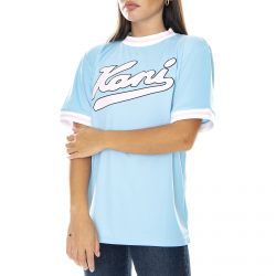 Karl Kani-Womens Varsity Light Blue T-Shirt -KRCKW213-042-1
