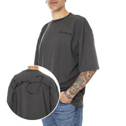 SEAN JOHN-Mens Script Logo Backprint Peached Tee 01 Black