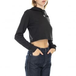 Adidas-Womens Hoodie Black Sweatshirt-HM1832