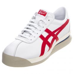 ONITSUKA TIGER-Mens Tiger Corsair Ex Sneakers  White / Classic Red Shoes-1183A561.100