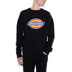Dickies-Mens Harrison Fleece Black Crew-Neck Sweatshirt-02 200072-BK