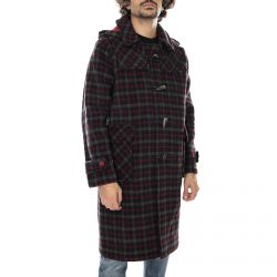 ORIGINAL MONTGOMERY-Mens Wellin Check Removable Hood Red Coat Jacket -MECWELLIN-REDT