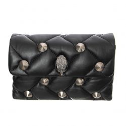 KURT GEIGER-Kensington Soft Md Black Leather Corssbody Bag-KGA8469400109-00