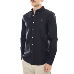 Farah-Brewer Slim Shirt - Navy Blue - Camicia Uomo Blu-F4WS4054-454