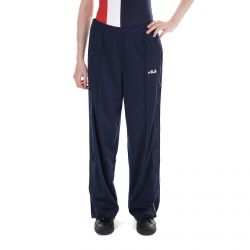 Fila-Womens Neka Snap Side Flare Pants - Peacoat / White - Pantaloni Sportivi Donna Blu-684309-A39