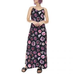 MOTEL ROCK-Womens Dried Roses Crepe Multicolored Dress-MRCEBONY MAXI DRESS