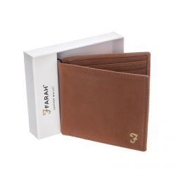 Farah-Johnson Leather Bi-Fold Wallet - Tan - Portafogli Marrone-880014-TAN