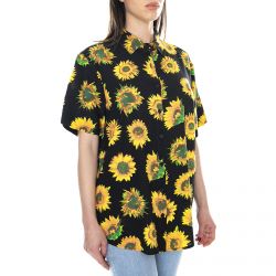 Motel Rocks-Adeline Shirt - Sunflower - Camicia Maniche Corte Donna Multicolore-MRCADE TP14ADE-SUNBL