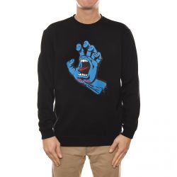Santa Cruz-Mens Screaming Hand Black Crew-Neck Sweatshirt-sc2
