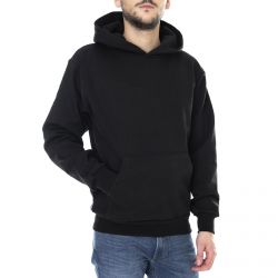 LOS ANGELES APPAREL-Heavy Fleece Hooded Sweatshirt - Black - Felpa con Cappuccio Uomo Nera-LACHF09-BLK