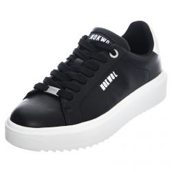 NOKWOL-Cactus Sneakers - Black / White - Scarpe Profilo Basso Donna Nere-NKSCACTUS-BLK