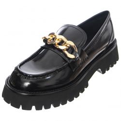 Jeffrey Campbell-Womens Recess Black Patent Loafer Shoes-JCSJCD040101-BLA