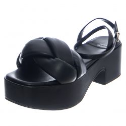 Jeffrey Campbell-Womens Braided Black Sandals-JCSJCD050202-BLK