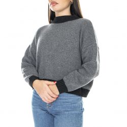 BRAVA FABRICS-Womens Back Grey Sweater-1330-1