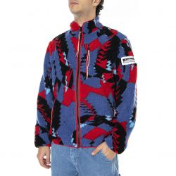 ARIES-Mens Fleece Zip Through Multicoloured Jacket-SRAR70005-MLT