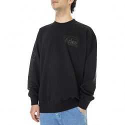 ARIES-Mens Column Black Sweatshirt-SRAR20001-BLK