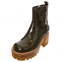 Jeffrey Campbell-Womens Quavo Crinkle Khaki Ankle Boots-JCS36JC120PAT-KHA