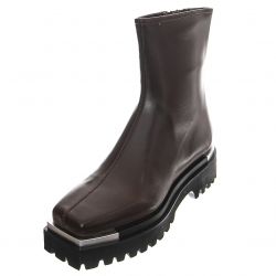 Jeffrey Campbell-Womens Devout Brown Ankle Boots-JCSR625DD01-DAR