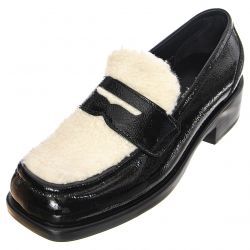 Jeffrey Campbell-Womens Sorbonne-F Black / Ivory Loafer Shoes-JCSJC93821-BLA