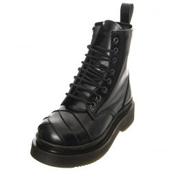 MR BOOTS-Womens Stripe 08 Smooth Black Boots-BTSTSTRIPE08.BKS