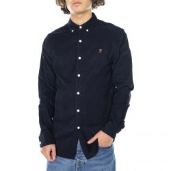 Farah-Fontella Cord Shirt - True Navy - Camicia Velluto Uomo Blu-F4WF9017-412