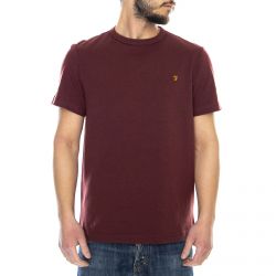Farah-Mens Dennis Red Marl T-Shirt-F4KF9044-628