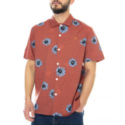 Farah-Mens Odessa Printed Jalapeno Short-Sleeve Shirt-F4WSA053-931