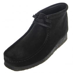 Clarks-Wallabee - Scarpe Stringate Profilo alla Caviglia Uomo Nere -155517