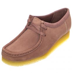 Clarks-Mens Clarks Wallabee Dusty Pink Suede Shoes