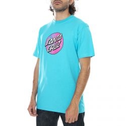 Santa Cruz-Mens Scales Dot T-Shirt - Aqua - Maglietta Girocollo Uomo Blu-SC-SS21-048