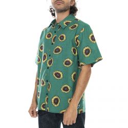 Santa Cruz-Mens Sunflower Shirt - Evergreen - Camicia Maniche Corte Uomo Multicolore -SC-SS21-077