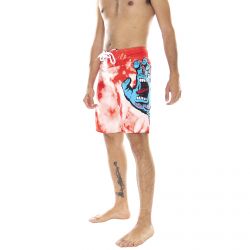 Santa Cruz-Mens Hand Boardie Red Tie Dye Swim Shorts-SC-SS21-082
