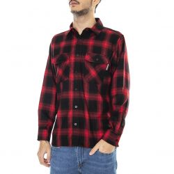 Independent-Mens Mission Red Check Shirt-INA-SHT-0167