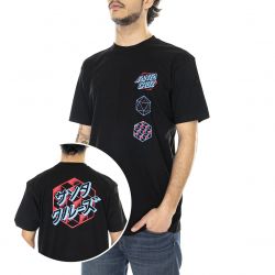 Santa Cruz-Japanese Optical Dot - Maglietta Girocollo Uomo Nera-JODTS-BLK