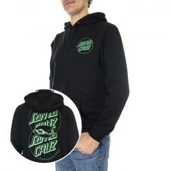 Santa Cruz-Venn Dot Hood Black - Felpa con Cappuccio Uomo Nera