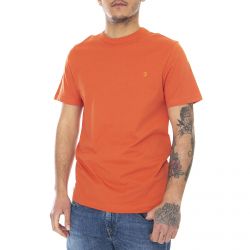 Farah-Mens Danny T-Shirt - Topanga Orange - Maglietta Girocollo Uomo Arancione-F4KSB056-822