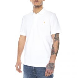 Farah-Mens Blanes White Polo Shirt-F4KSB068-104
