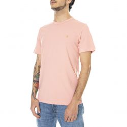 Farah-Mens Danny Pink Rose Crew-Neck T-Shirt-F4KSB056-690