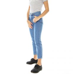 Levis-Womens 501 Crop Sandome Blue Denim Jeans-36200-0142