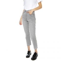 Levis-Womens 501 Crop Opposites Attract Grey Denim Jeans-36200-0120