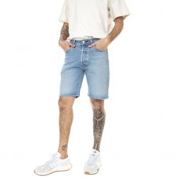 Levis-Mens 501 Hemmed Mountain Life Light Indigo / Worn In Denim Jeans Shorts-36512-0147