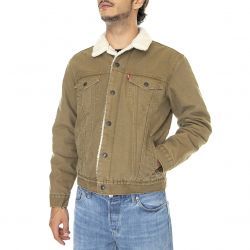Levis-Type 3 Sherpa Trucker Washed Cougar Canv - Giacca Invernale Uomo Marrone-16365-0158