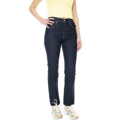 Levis-Womens 501 Jeans Deep Breath Dark Indigo / Flat Finish Denim Jeans-12501-0384