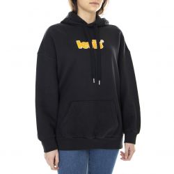 Levis-Prism - Felpa con Cappuccio Donna Nera / Chenille Poster Logo-A0801-0018