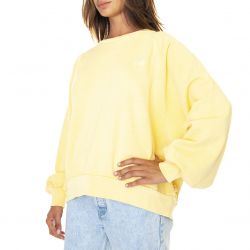 Levis-Womens Snack Yellow Crew-Neck Sweatshirt-A1898-0003
