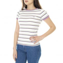 Lee-Womens Stripe Plum T-Shirt-L44SUXUJ