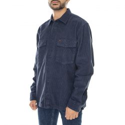 Lee-LS Chetopa Shirt Mood Indigo-L68OCV61 - Camicia Uomo in Velluto Blu