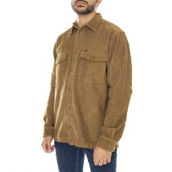 Lee-LS Chetopa Shirt Tubleweed-L68OCV84 - Camicia Uomo in Velluto Marrone