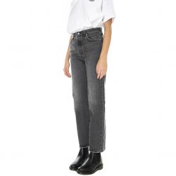 Levis-Womens Ribcage Straight Ankle Z1599 Black Worn Denim Jeans Pants-72693-0132