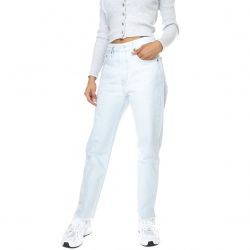 Levis-501 Crop Z5128 S Light Indigo Worn In - Pantaloni Denim Jeans Donna Blu-36200-0249